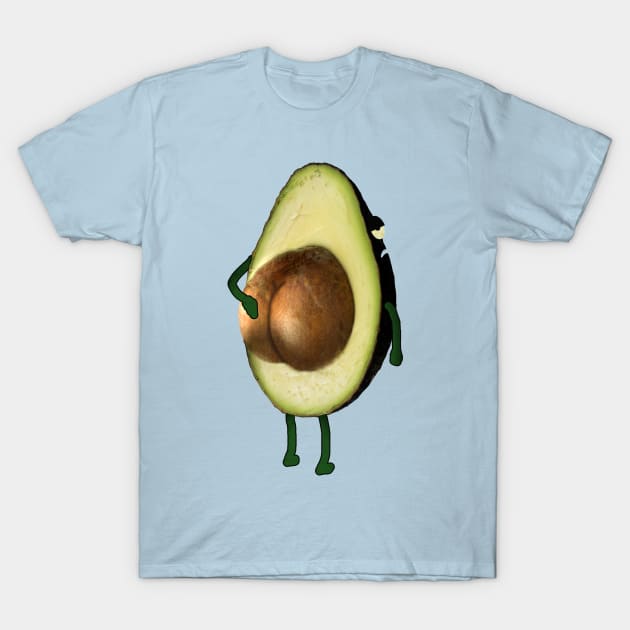 Avocado Seed Butt Funny Gag Gift T-Shirt by Xeire